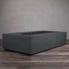 72" x 38" Rectangle Gravity Concrete (GFRC) Fire Pit - Natural Gas - 110V CSA On/Off Electronic Ignition System - Graphite by Starfire Designs