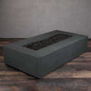 72" x 38" Rectangle Gravity Concrete (GFRC) Fire Pit - Natural Gas - 110V CSA On/Off Electronic Ignition System - Graphite by Starfire Designs
