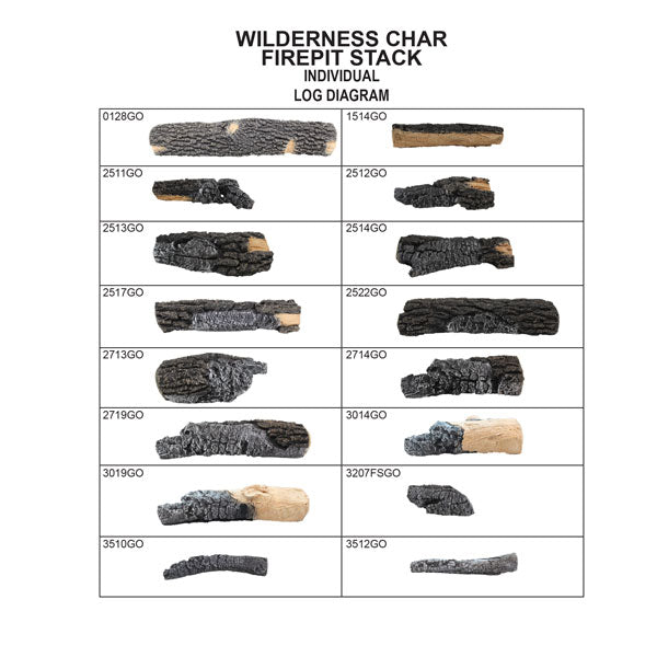 Hargrove Premium Products Wilderness Char Gas Fire Pit Logs