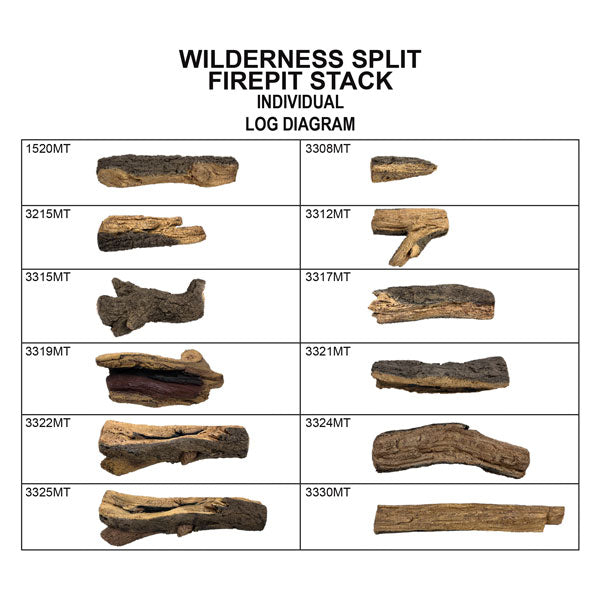 Hargrove Premium Products Wilderness Split Gas Fire Pit Logs