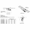 Technical specification sheet for the HPC Fire Inspired Linear Interlink Torpedo T-Burner with electronic ignition, showing precise measurements, BTU ratings, and stainless steel construction details.