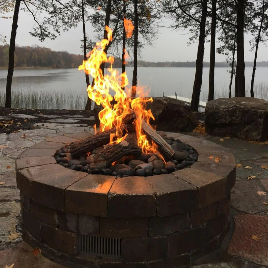 Round Torpedo Flat On/Off Electronic Ignition Fire Pit Burner Kit by HPC Fire