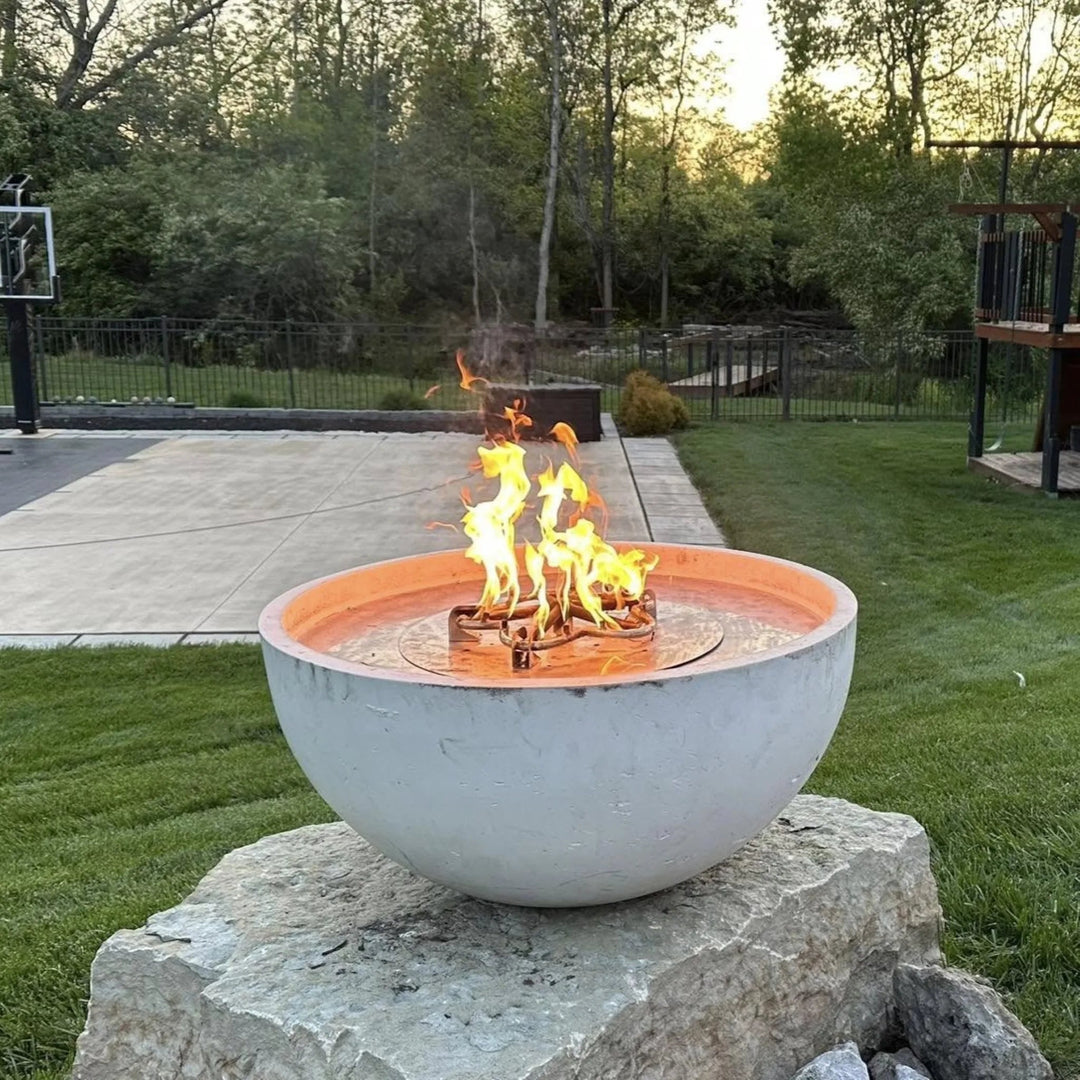 Round Torpedo Flat On/Off Electronic Ignition Fire Pit Burner Kit by HPC Fire