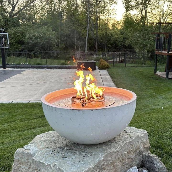 Round Torpedo Flat On/Off Electronic Ignition Fire Pit Burner Kit by HPC Fire