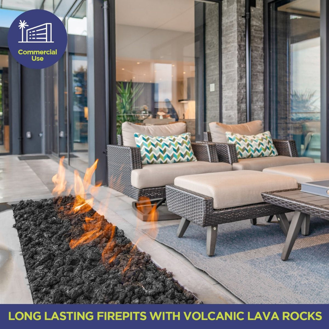 Small Black Lava Rock by American Fire Products