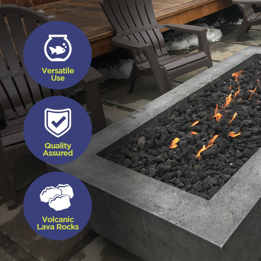 Small Black Lava Rock by American Fire Products