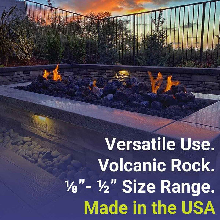 Small Black Lava Rock by American Fire Products