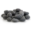 Small gray lava stones with natural volcanic texture, perfect for fire pits and fireplaces—enhancing airflow and flame performance while offering a clean, low-maintenance look.