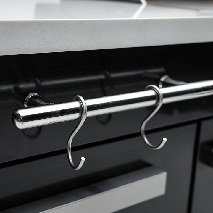 Compact Black Stainless Steel Propane Gas BBQ Island Grill - MA-957 by Mont Alpi