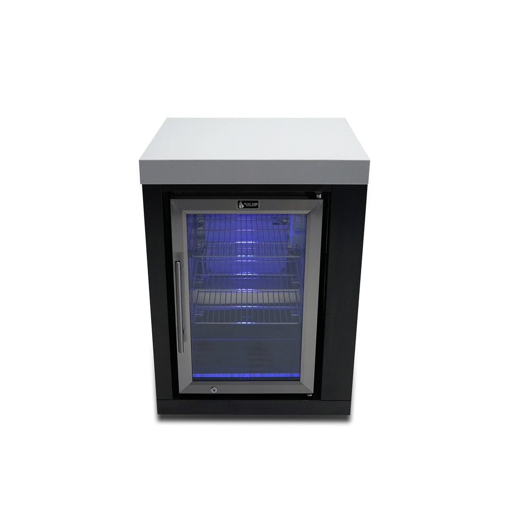 2.6 Cu. Ft. Cabinet Module - Rated Black Stainless Steel Outdoor Refrigerator - MASFM-BSS by Mont Alpi