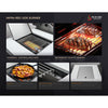 Deluxe 6-Burner 90 Degree Corner with Side Burner and Rotisserie Kit Black Stainless Steel Propane Gas BBQ Island Grill - MAi805-BSS90C by Mont Alpi