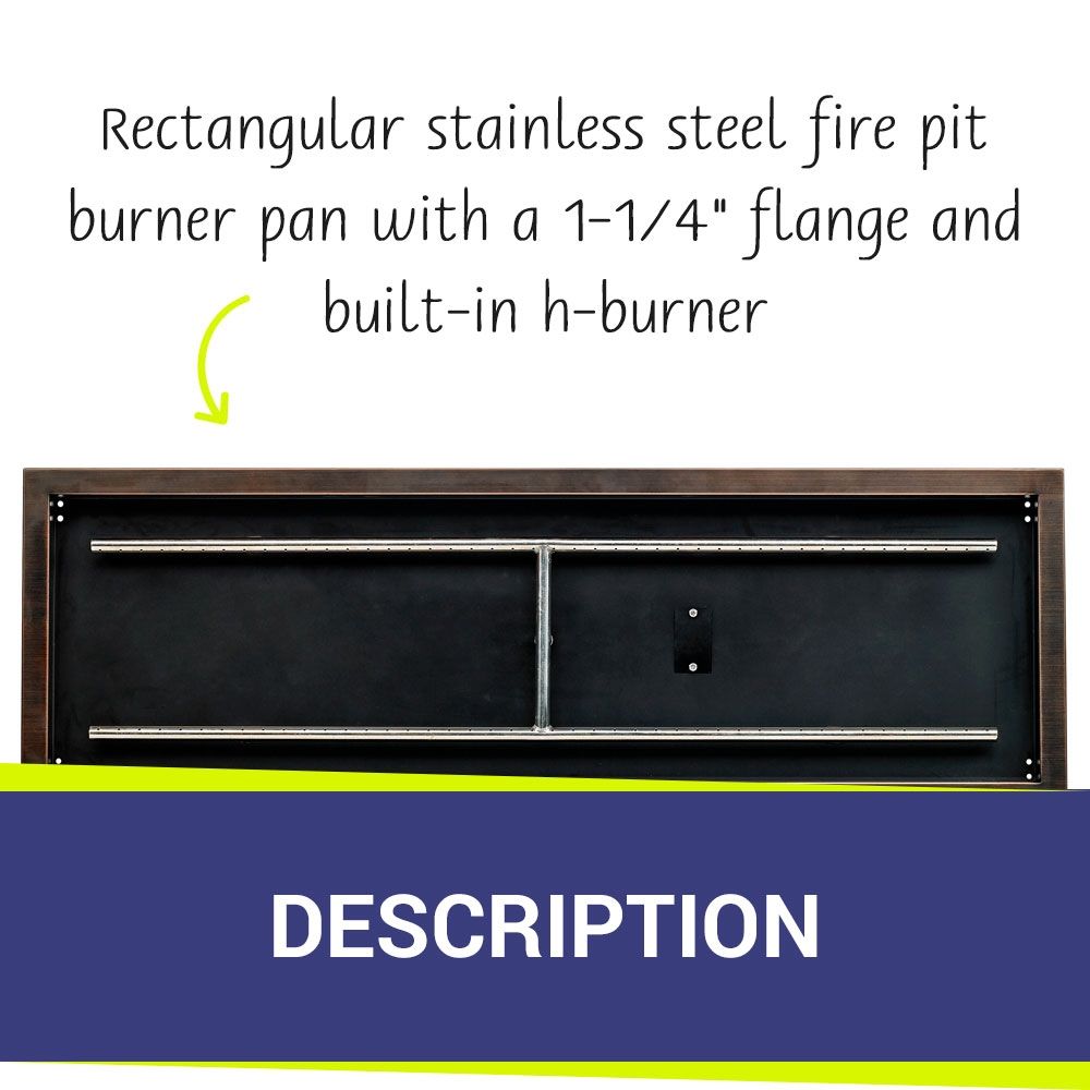 48" x 14" Rectangle Stainless Steel Drop-In Pan by American Fire Products