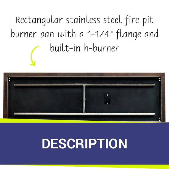 48" x 14" Rectangle Stainless Steel Drop-In Pan by American Fire Products