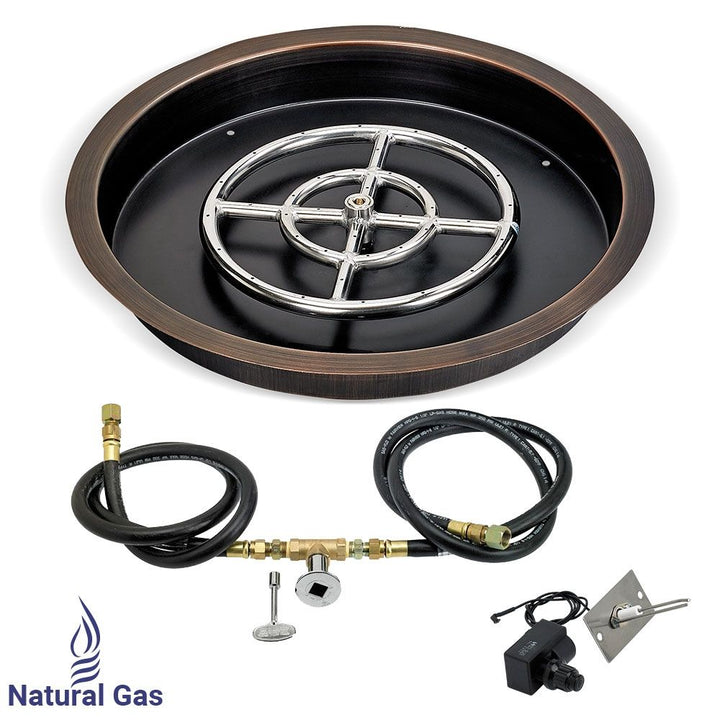 Round Drop-In Pan with Spark Ignition Kit by American Fire Products