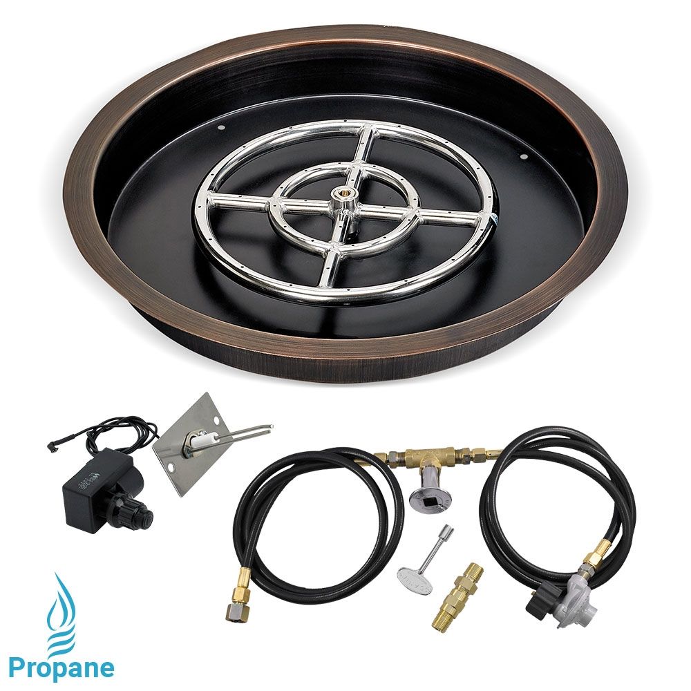 Round Drop-In Pan with Spark Ignition Kit by American Fire Products