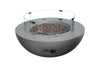 42" Round Lunar Concrete Fire Bowl by Elementi