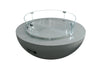 42" Round Lunar Concrete Fire Bowl by Elementi