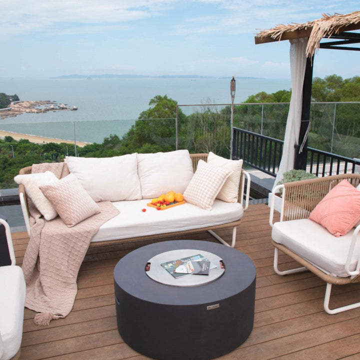 34" Round Venice Propane Gas Fire Pit by Elementi