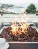 34" Square Aurora Propane Gas Fire Pit by Elementi