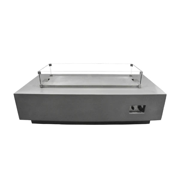 60" x 27" Rectangle Granville Concrete Fire Table by Elementi