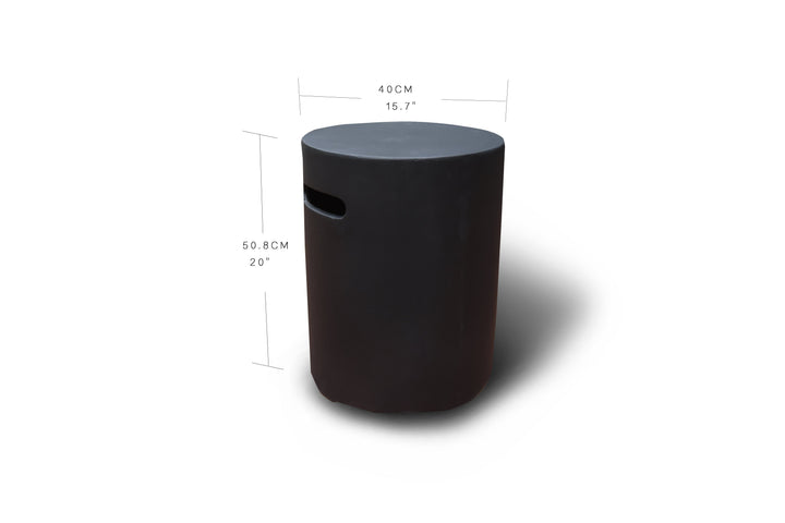 Black Round Propane Tank Cover by Elementi