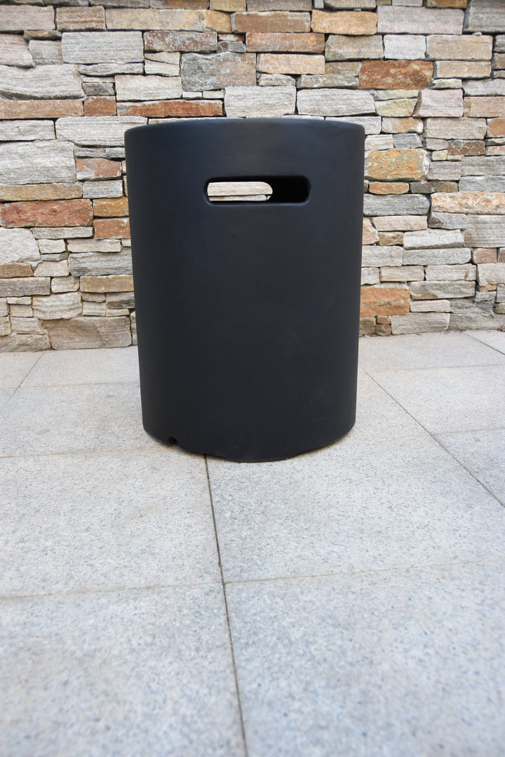 Black Round Propane Tank Cover by Elementi