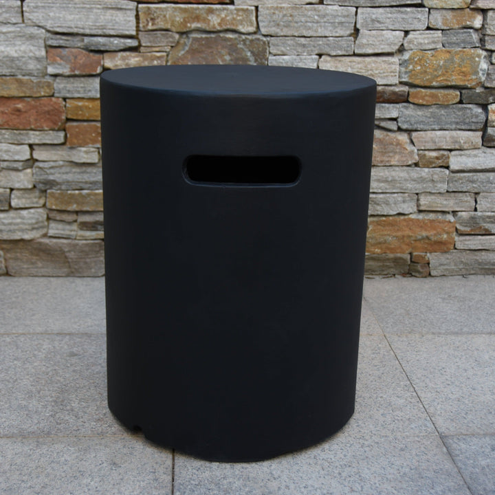 Black Round Propane Tank Cover by Elementi