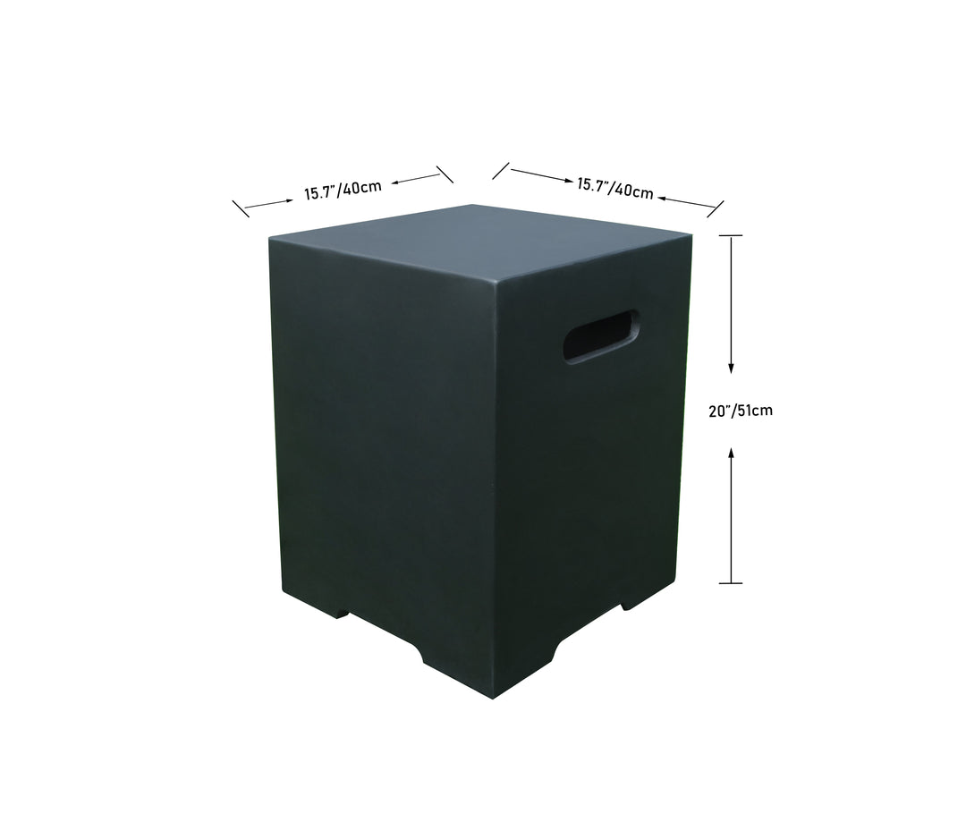 Black Square Propane Tank Cover by Elementi