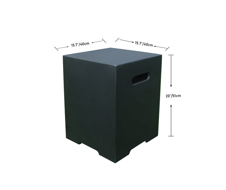 Black Square Propane Tank Cover by Elementi