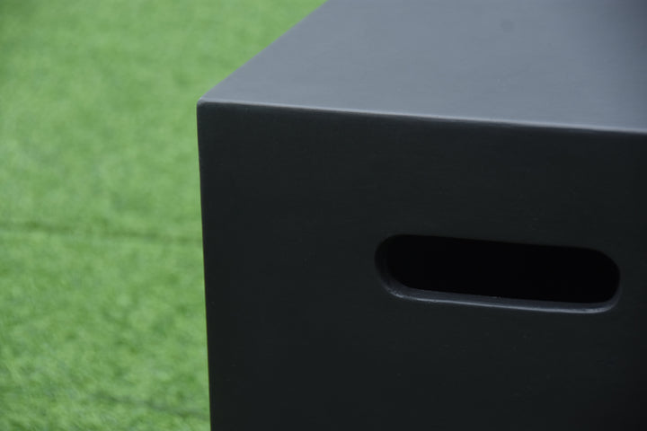 Black Square Propane Tank Cover by Elementi