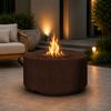 36" Round Cilindro Gas Fire Bowl by Prism Hardscapes