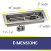 18" x 6" Rectangle CSA Certified Stainless Steel Drop-In Pan Kit by American Fire Products