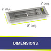 18" x 6" Rectangle Stainless Steel Drop-In Pan by American Fire Products