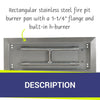 18" x 6" Rectangle Stainless Steel Drop-In Pan by American Fire Products