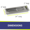 24" x 8" Rectangle Stainless Steel Drop-In Pan by American Fire Products