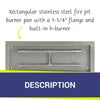 24" x 8" Rectangle Stainless Steel Drop-In Pan by American Fire Products