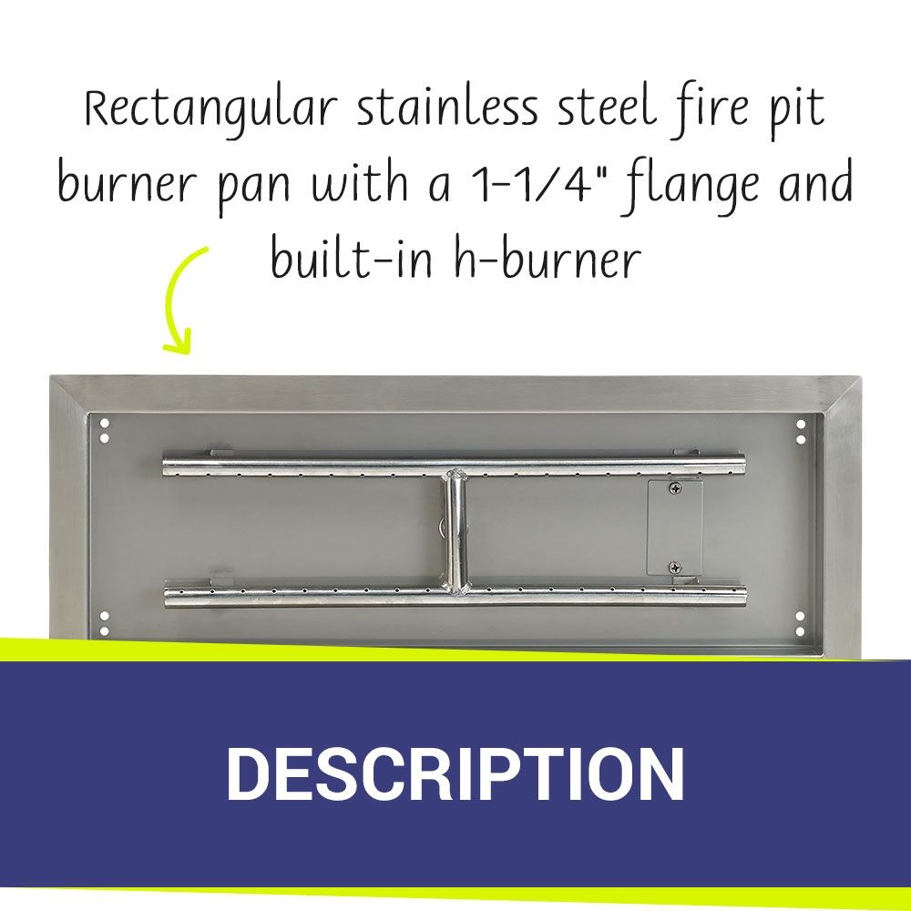 24" x 8" Rectangle Stainless Steel Drop-In Pan by American Fire Products