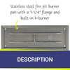 30" x 10" Rectangle Stainless Steel Drop-In Pan by American Fire Products