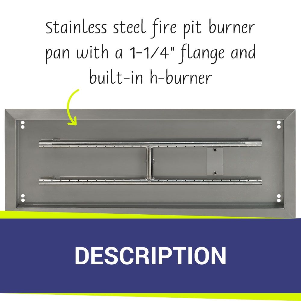 30" x 10" Rectangle Stainless Steel Drop-In Pan by American Fire Products