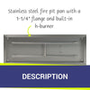 36" x 12" Rectangle Stainless Steel Drop-In Pan by American Fire Products