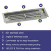 36" x 12" Rectangle Stainless Steel Drop-In Pan by American Fire Products