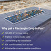 36" x 12" Rectangle Stainless Steel Drop-In Pan by American Fire Products