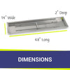 48" x 14" Rectangle Stainless Steel Drop-In Pan by American Fire Products