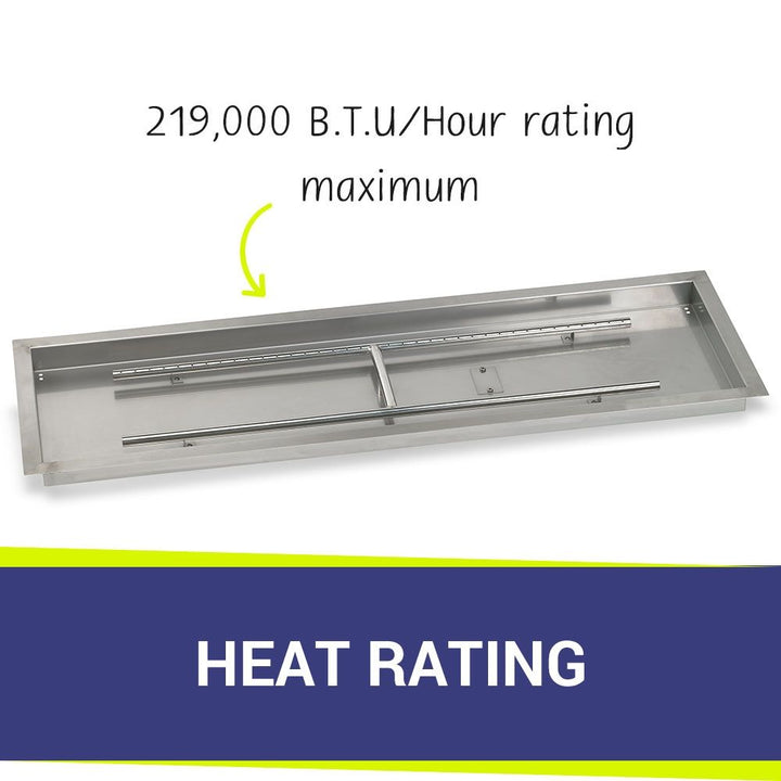 48" x 14" Rectangle Stainless Steel Drop-In Pan by American Fire Products
