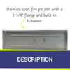 48" x 14" Rectangle Stainless Steel Drop-In Pan by American Fire Products