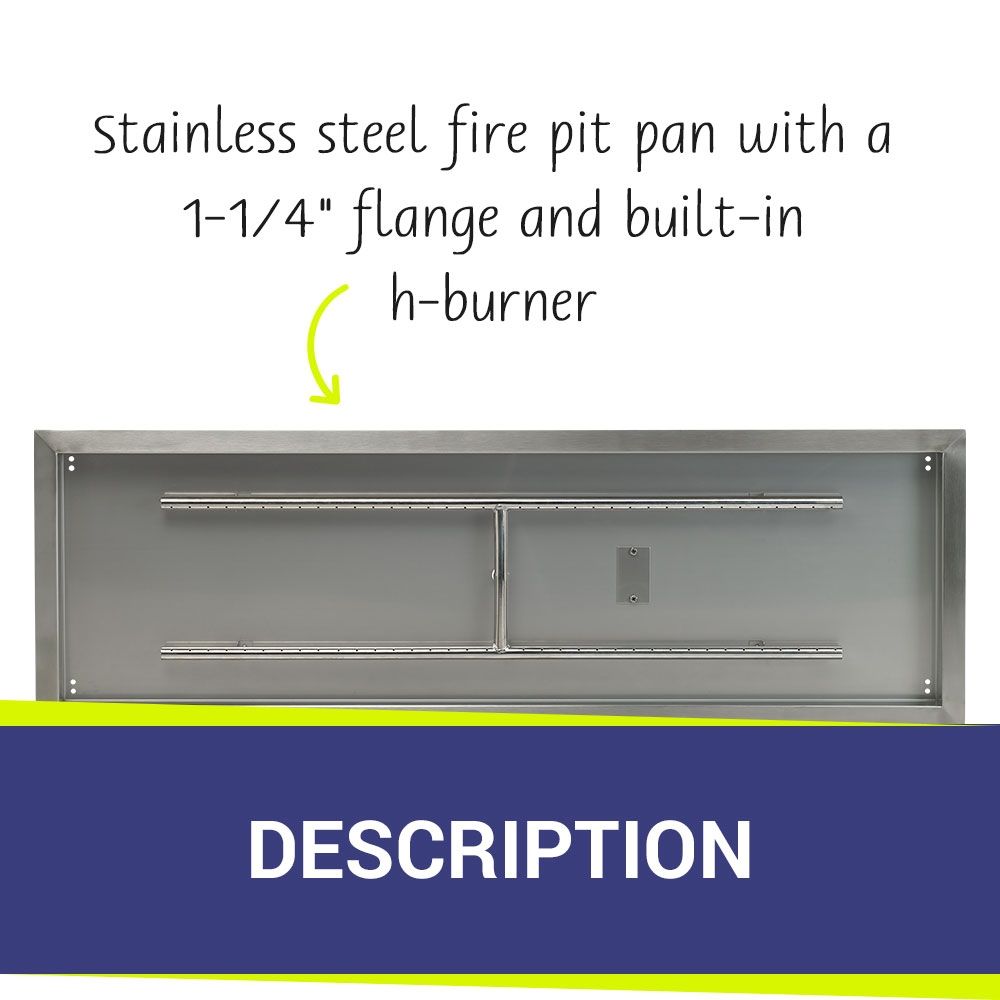 48" x 14" Rectangle Stainless Steel Drop-In Pan by American Fire Products
