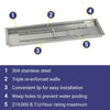 48" x 14" Rectangle Stainless Steel Drop-In Pan by American Fire Products