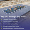 48" x 14" Rectangle Stainless Steel Drop-In Pan by American Fire Products