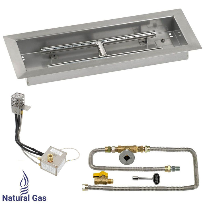 Rectangle Stainless Steel Drop-In Pan with All-Weather Electronic Ignition System by American Fire Products
