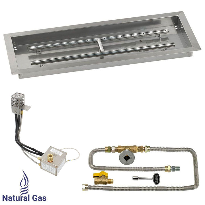 Rectangle Stainless Steel Drop-In Pan with All-Weather Electronic Ignition System by American Fire Products